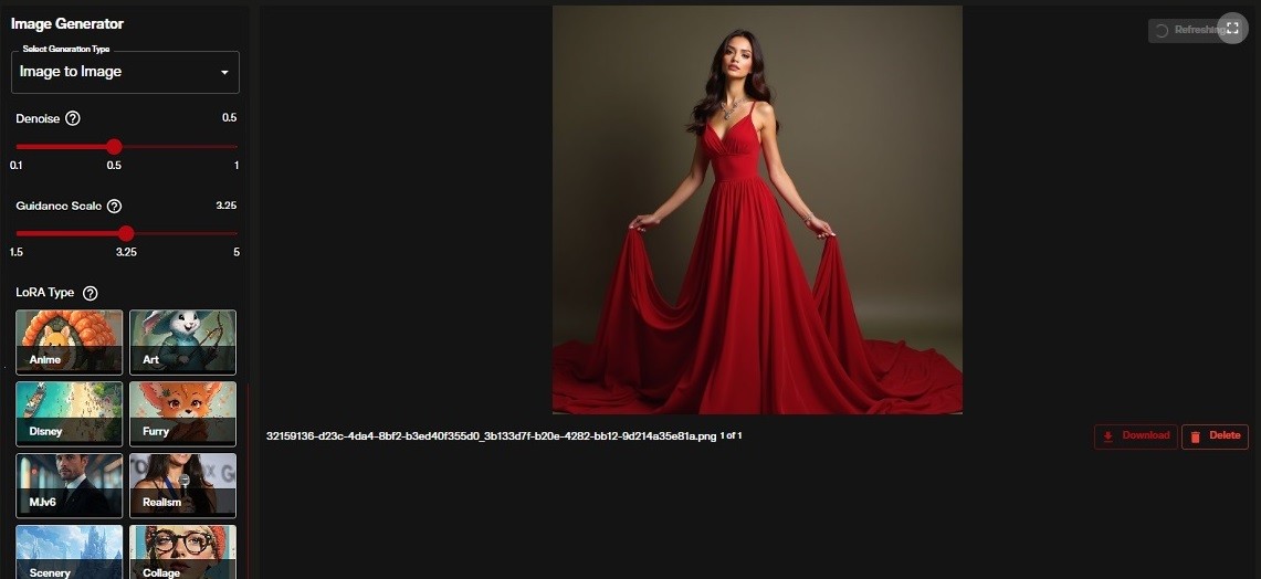 Image transformed with AI