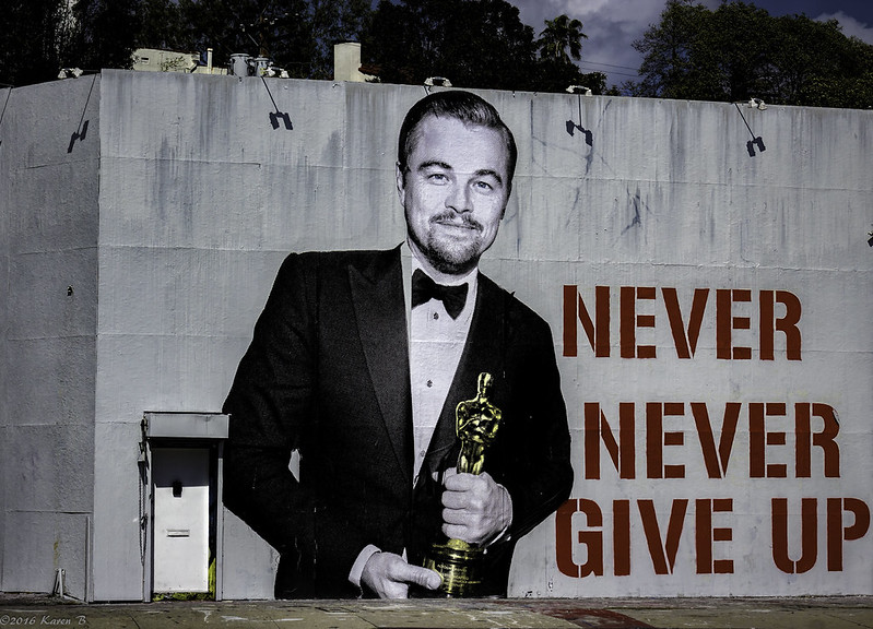 Leo Oscar statuette created by street artist Mr. Brainwash