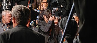 Photographer Astra Marina Cabras at work during the 2026 Cannes Film Festival