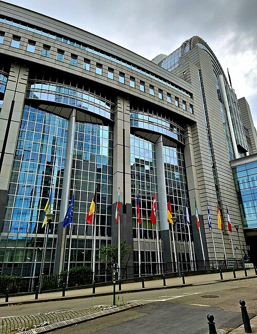 The European Parliament Espace Léopold complex in Brussels, seat of the EU legislative body