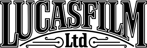 Lucasfilm logo in silver text on a black background