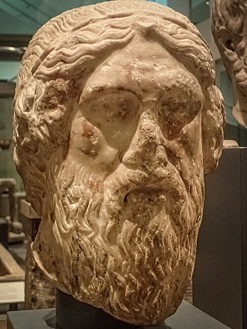 Portrait sculpture of Homer, author of the Iliad and Odyssey, 1-100 CE, Ashmolean Museum