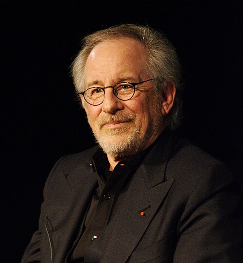 Steven Spielberg speaking at a masterclass at the Cinémathèque Française in Paris