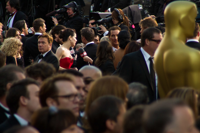 Audience seated at the Oscars ceremony inside the Dolby Theatre