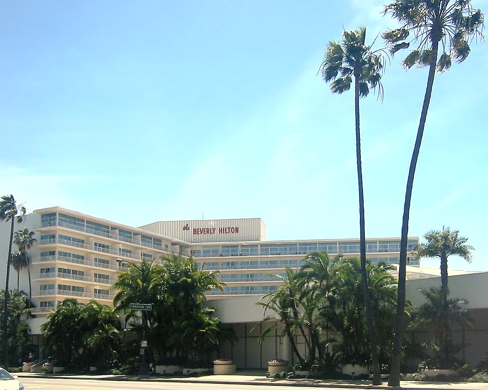 The Beverly Hilton Hotel in Beverly Hills, longtime venue of the Golden Globe Awards