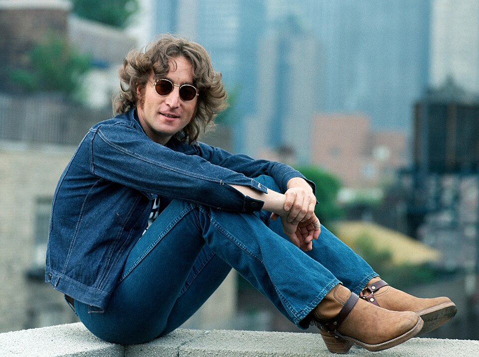 John Lennon in a 1974 press photo for the Walls and Bridges album