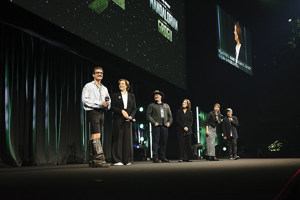 Mandalorian and Grogu cast at a panel at the 2025 Star Wars Celebration in Japan