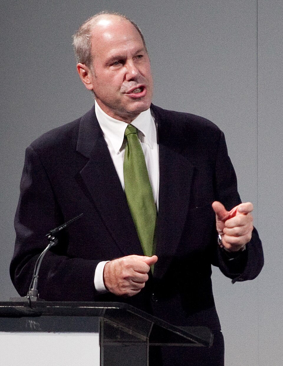 Michael Eisner speaking at a public event in October 2010