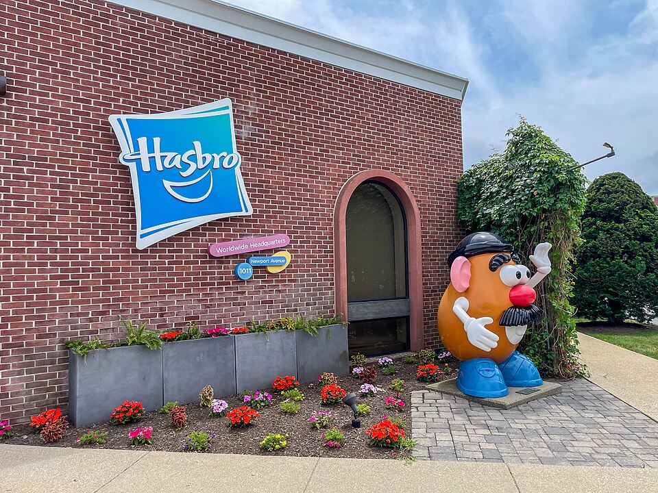 Mr Potato Head display outside Hasbro headquarters in Pawtucket, Rhode Island