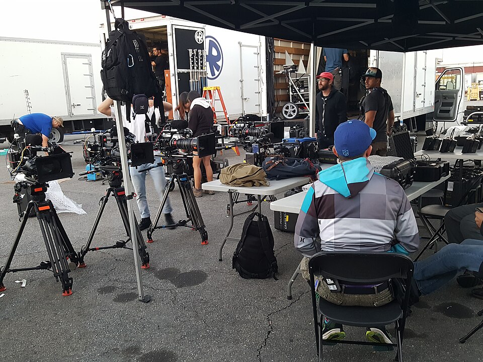 Behind the scenes on a Hollywood film set