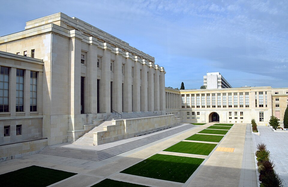 The Palais des Nations, United Nations headquarters in Geneva, Switzerland
