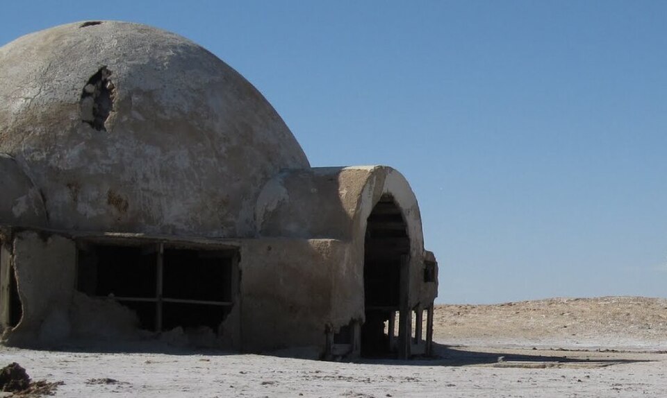 The Lars Homestead filming location in the Tunisian desert, used in the original Star Wars