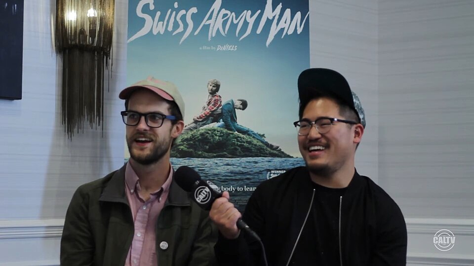 Directors Daniel Kwan and Daniel Scheinert during a Swiss Army Man interview