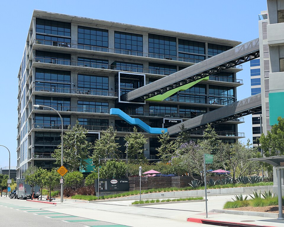 TikTok headquarters building exterior in Culver City, California