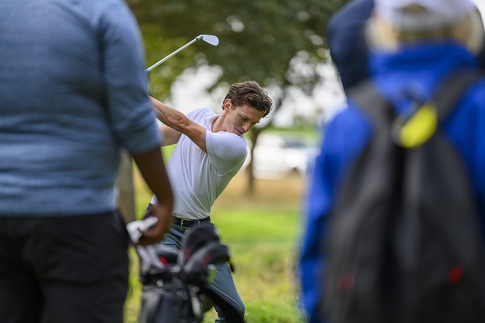 Tom Holland at the BMW PGA Championship Pro-Am charity event at Wentworth Golf Club, 2023