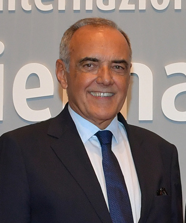 Venice Film Festival director Alberto Barbera at a press event in 2018