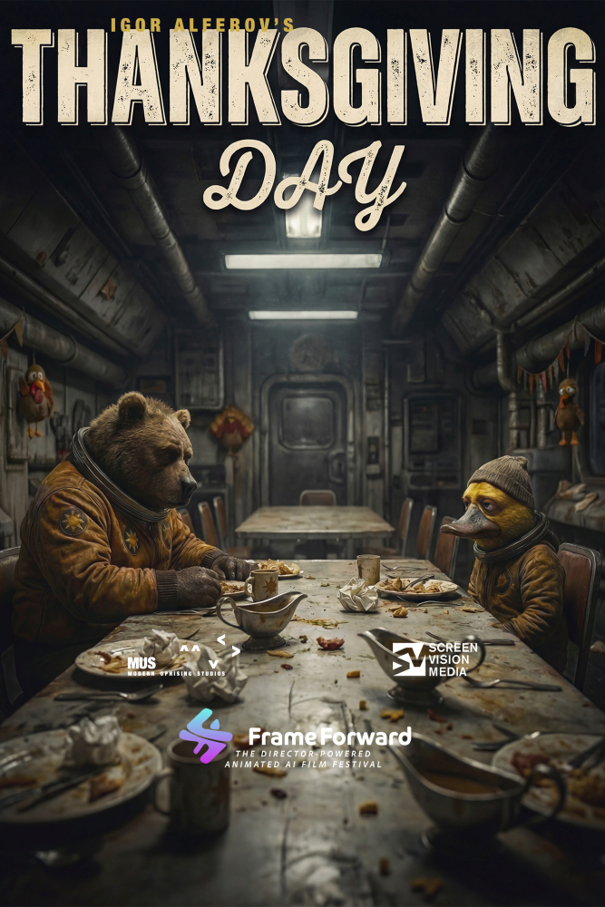 Scene from Thanksgiving Day animated short film