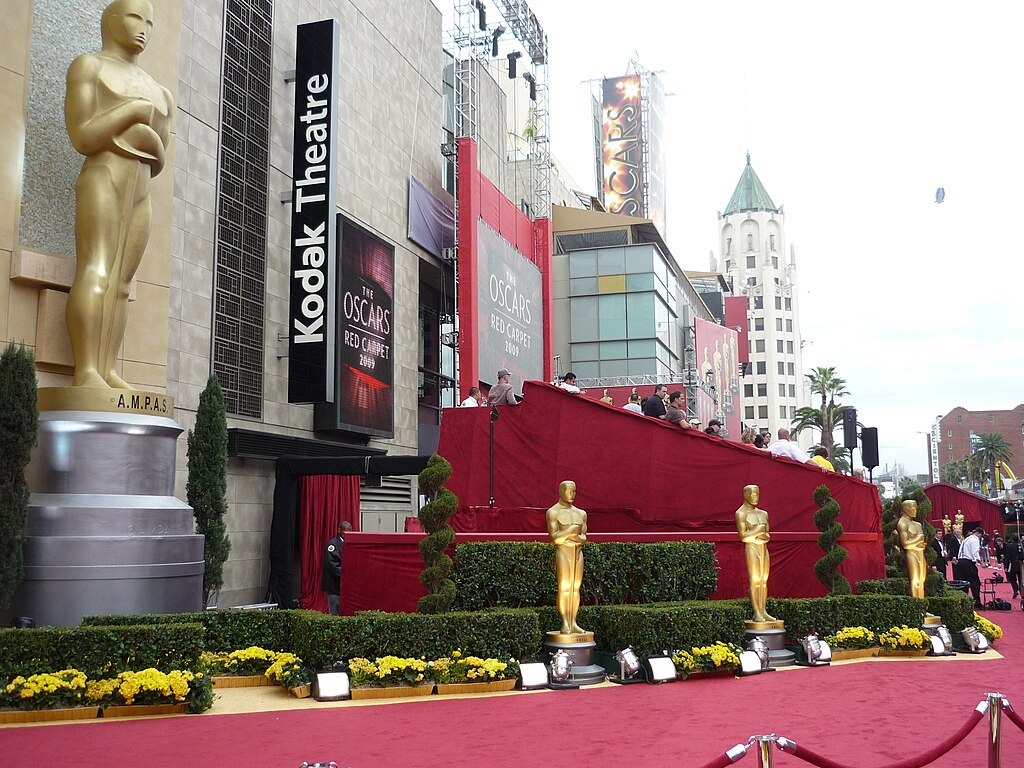 Red carpet at Academy Awards ceremony in Kodak Theatre showing industry prestige