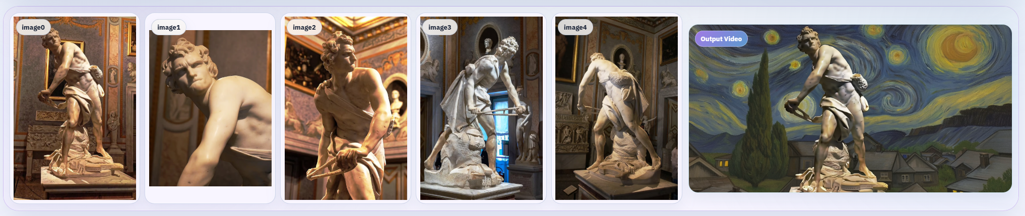 Bernini R2V: generating video from up to five reference images