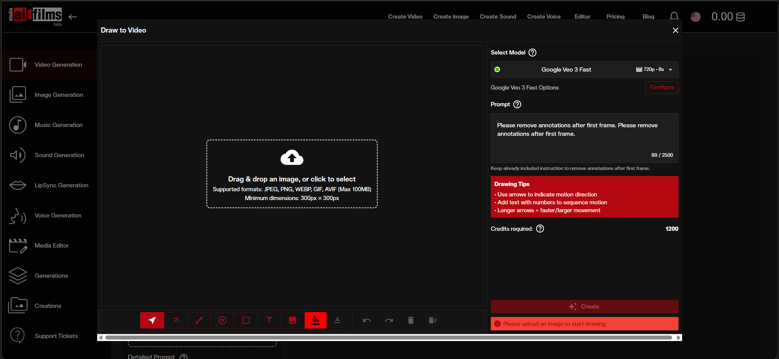 Draw to video. Generate videos from sketches