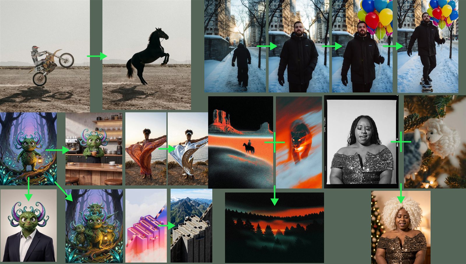 FLUX.2 klein image to image editing output grid