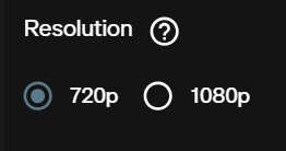 Resolution control for FLUX 3 start and end frame video showing 720p and 1080p