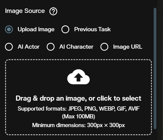 Happy Horse 1.0 image to video input options showing URL and file upload fields in AI FILMS Studio