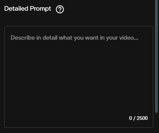 Happy Horse 1.0 text to video prompt input field in AI FILMS Studio