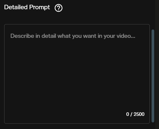 Happy Horse 1.1 image to video prompt input field in AI FILMS Studio with placeholder text