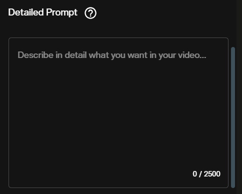 Luma Ray 3.2 image to video prompt input field with placeholder text on AI FILMS Studio