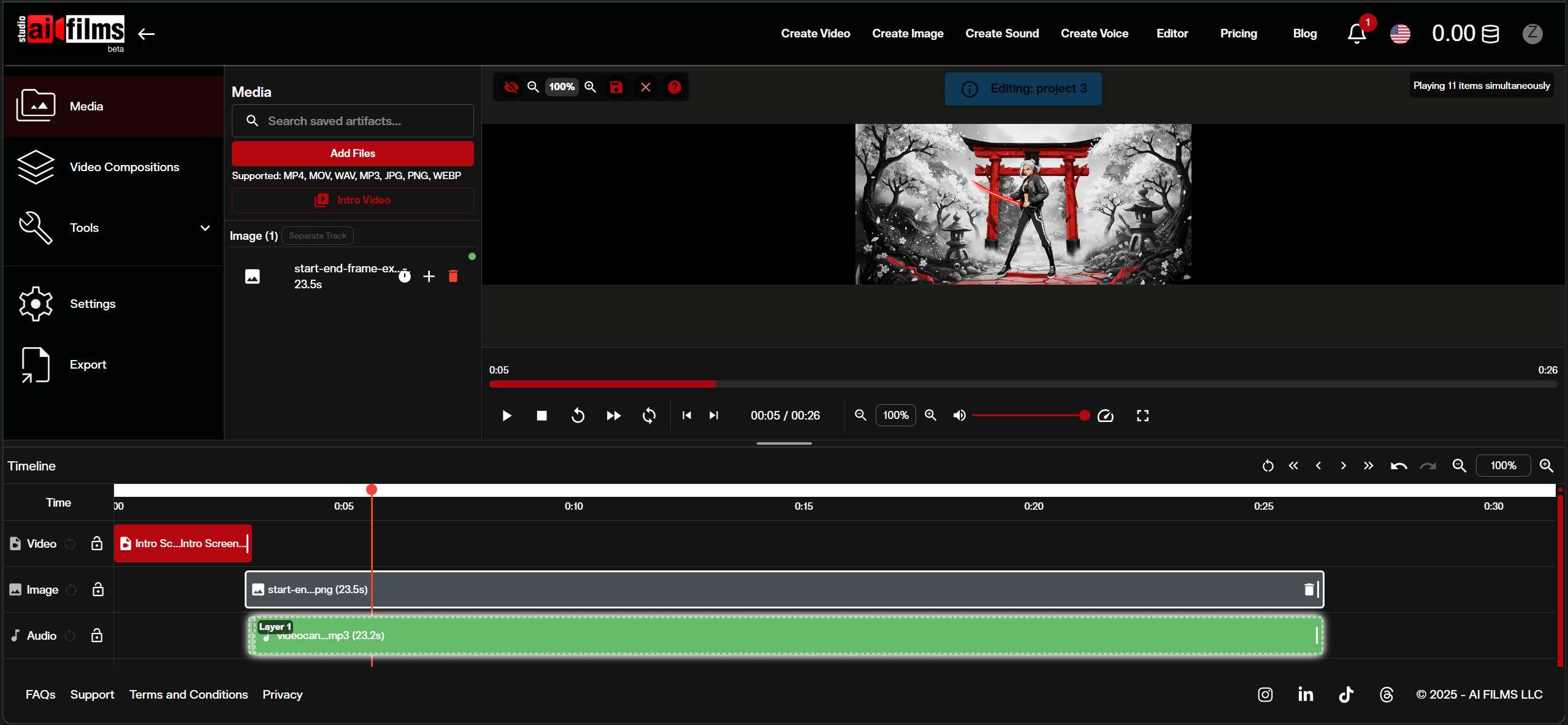 Media editor on AI FILMS Studio