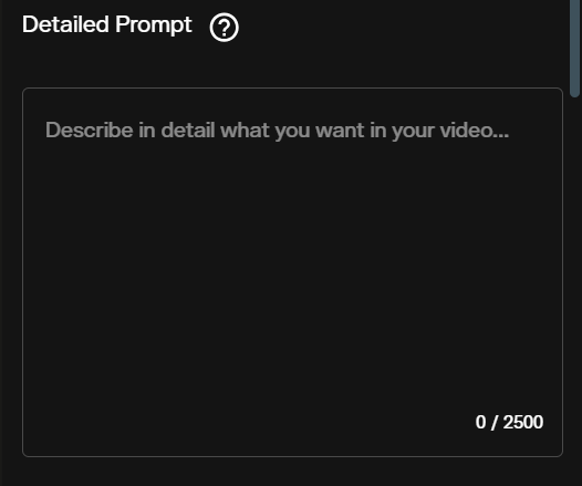 Global prompt text field in the MultiShotMaster video generation interface showing the detailed prompt input area