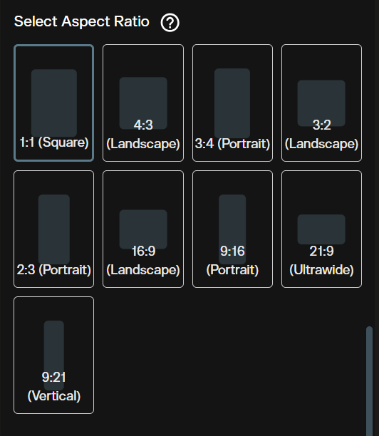 Aspect ratio options for Nano Banana 2 Lite image-to-image in AI FILMS Studio showing 14 presets with auto detection option
