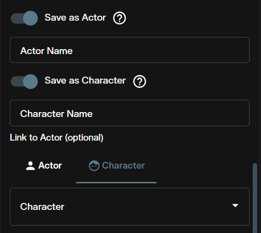 Save as Actor and Save as Character sections in AI FILMS Studio after Nano Banana 2 Lite image-to-image generation