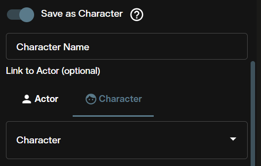 Save as Character options in AI FILMS Studio after Nano Banana 2 Lite text-to-image generation showing name and image fields