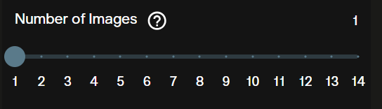 Number of Images slider for Nano Banana Pro 2 image-to-image ranging from 1 to 4