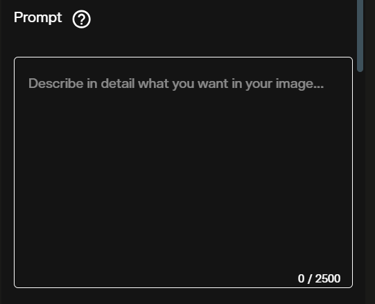 Prompt input field for Nano Banana Pro 2 in AI FILMS Studio text-to-image generator showing placeholder text