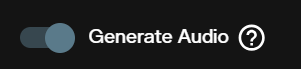 Generate Audio toggle in the Seedance 2.5 image to video form, switched on