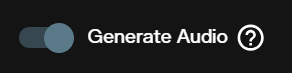 Generate Audio toggle in the Seedance 2.5 text to video form, switched on