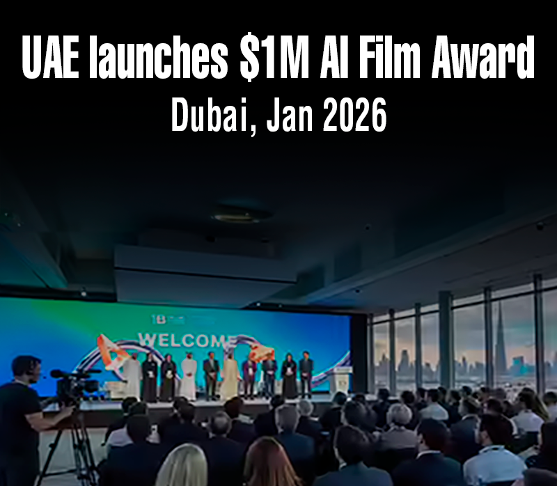 UAE $1 million AI Film Award at the 1 Billion Followers Summit Dubai January 2026