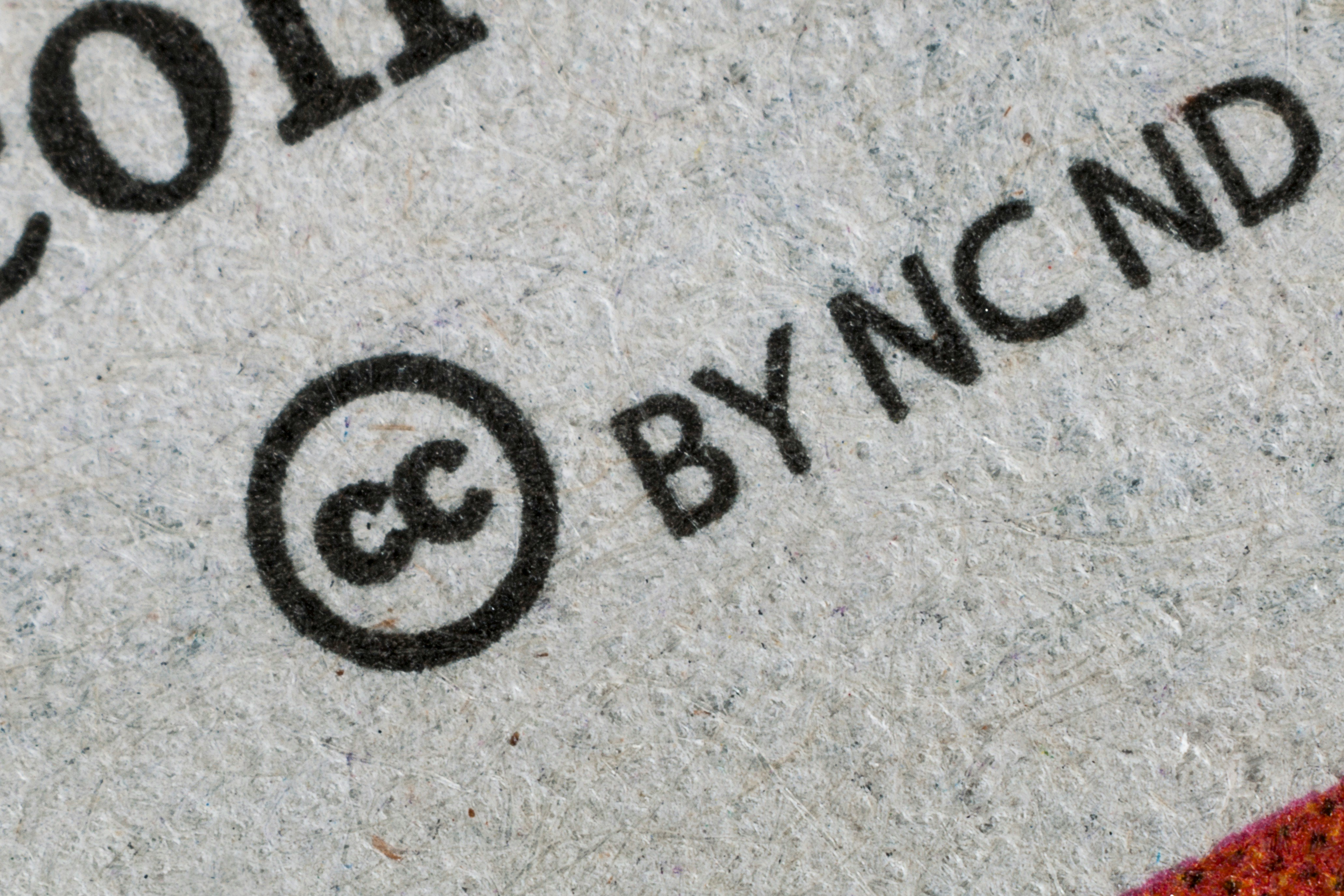 Close up of copyright symbol on sidewalk