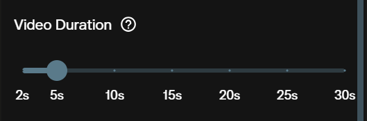 Duration selector in Vidu Q3 Drama showing available clip length options