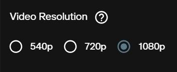 Resolution options in Vidu Q3 Turbo showing 540p 720p and 1080p tiers